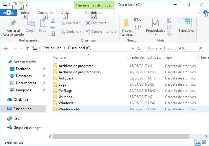 Cómo eliminar la carpeta Windows.old