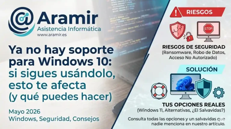 Ya no hay soporte para windows 10