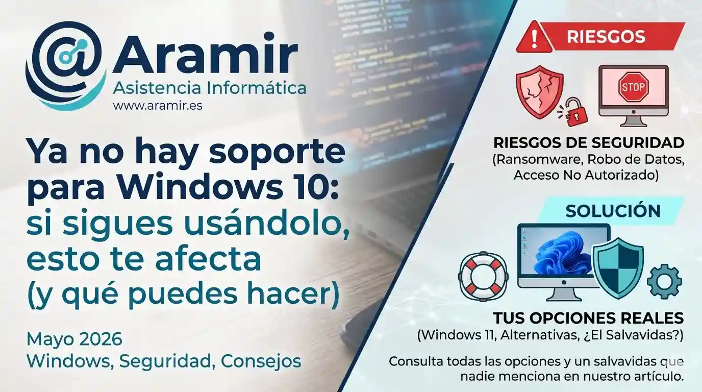 Ya no hay soporte para windows 10